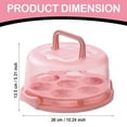 thumbnail image 3 of Kittvzx Cake Carrier Cake Container Plastic Cover Lid Cake Cupcake Holder Portable Round Two Base For Cookies Fruit Etc, 3 of 9