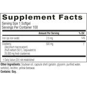 Swisse High Strength Cranberry Dietary Supplement, to Support Urinary Tract Health, 100 Softgels