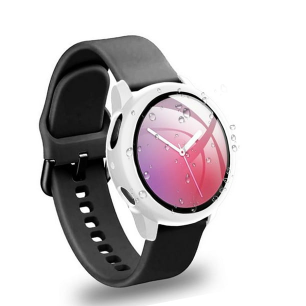 IClover For Samsung Galaxy Watch Active 2 Full Screen Protector Case Cover Shell 44mm White
