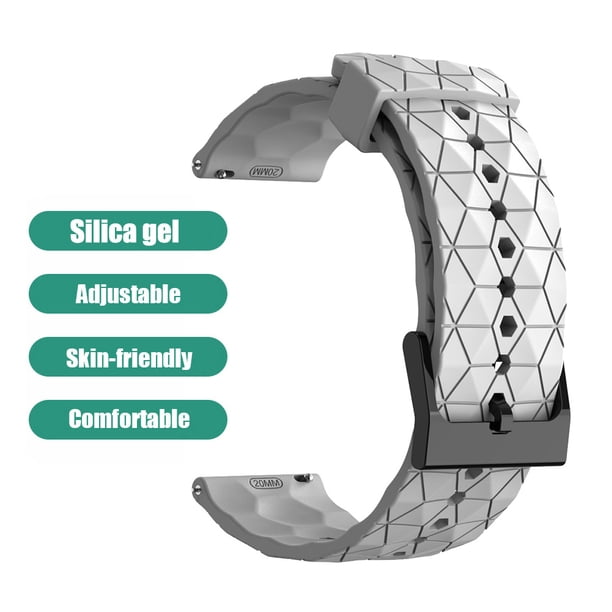 Patrón de fútbol Smartwatch Belt Silicona para Huawei Watch GT3 42mm (Blanco)
