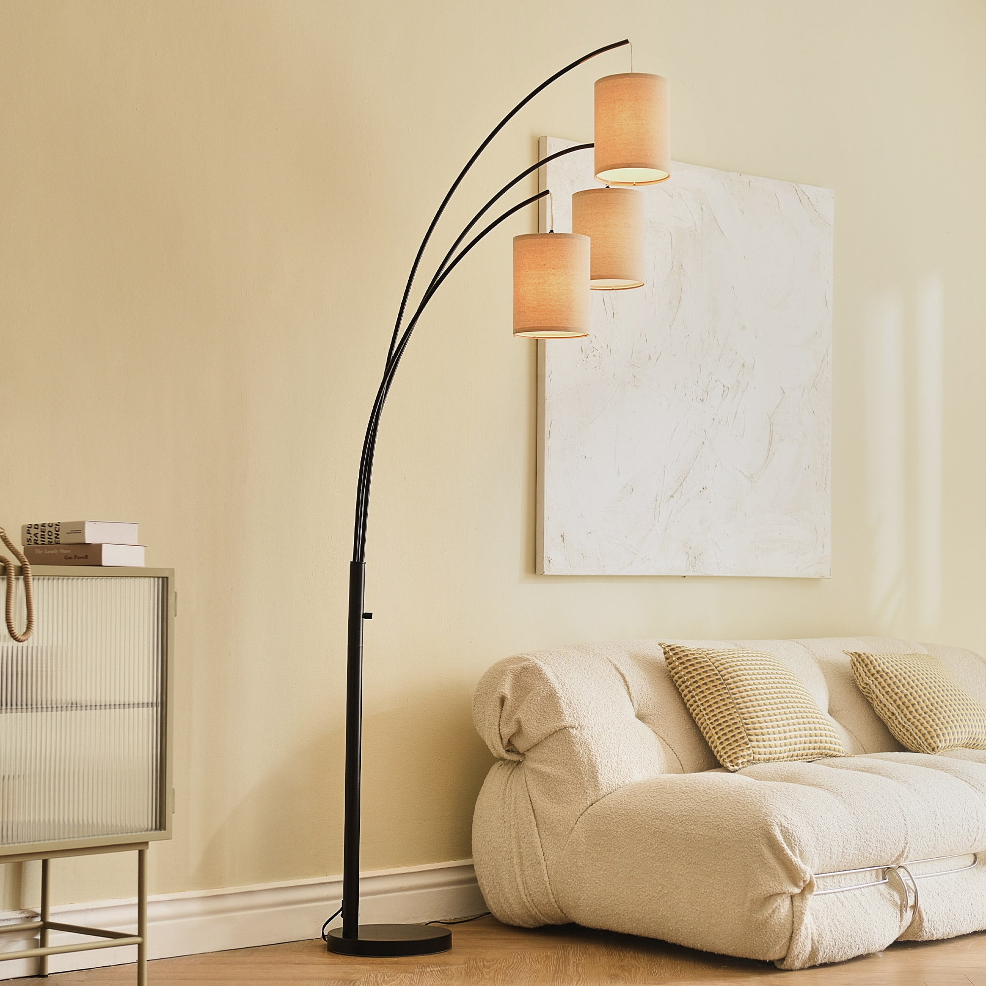 Better Homes & Gardens 61"H Floor Lamp, Black Finish with Real Wood Base, LED  Bulb Included - Walmart.com