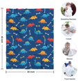 thumbnail image 4 of DarkBlue Cartoon Dinosaurs Bones Pattern Blanket,Comfortable Soft Lamb Wool Throw Blanket,All Season,Warm Lightweight Blankets for Sofa Bed Couch Living Room Chair,30"x40", 4 of 4