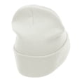 thumbnail image 3 of Snare Drum Embroidered 12 Inch Long Knitted Beanie - White OSFM, 3 of 5