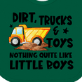 thumbnail image 4 of Inktastic Dirt Trucks and Toys Nothing Quite Like Little Boys Boys Baby Bib, 4 of 4