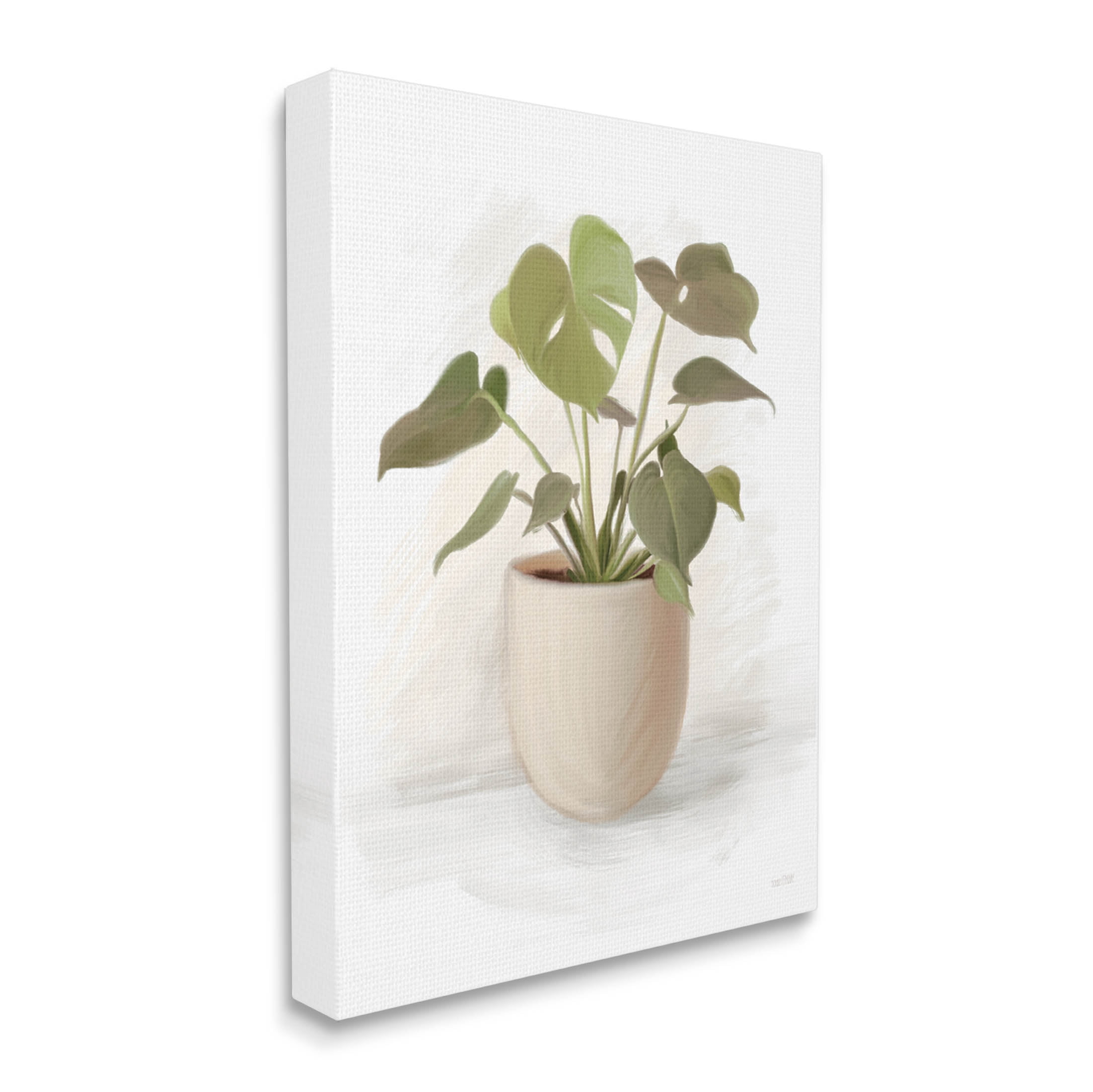 Stupell Industries Monstera House Plant Potted Vase Graphic Art Gallery Wrapped Canvas Print Wall Art, Design by House Fenway