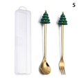 thumbnail image 1 of POINTERTECK 2Pcs Cartoon Christmas Doll Spoons Fork With Storage Box Coffee Dessert Tool, 1 of 4