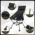 thumbnail image 5 of High Back Folding Camping Chairs, Height-Adjustable, Widened Seat, for Beach with Anti-Sinking Feet, 5 of 6