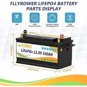 12V 100Ah LiFePO4 Lithium Battery with Charger,for RV,Marine,Solar,Trolling Motor,Camping,Home Energy Storage,Built in 100A BMS,15000+Deep Cycles