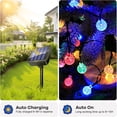 thumbnail image 6 of SHANJIA Solar String Lights, 6.5m 30LED Globe String Lights Waterproof Crystal Globe Fairy Lights for Gazebo,Camping,Party, Christmas Decorative, 6 of 9
