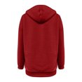 thumbnail image 5 of BXINGOHAI Women's Full Zip Up Hoodie Long Sleeve Hooded Sweatshirts Solid Drawstring with Pockets Jacket Coat for Women Today Sales Red,M, 5 of 5
