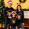 thumbnail image 2 of SGMVNU Chandails en Molleton de Noël Assortis pour la Famille 2025 Lettres Imprimées Graphiques Xmas Col Rond Manches Longues Chandail Jumper Tops(Maman,Noir,P), 2 of 7