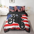 thumbnail image 2 of Castle Fairy Sport Motorcycle Twin Bedding Sets,American Flag Bedding Comforter Set, 2 of 8