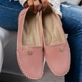 thumbnail image 5 of Women's Casual Slip-On Walking Flats Loafers Stylish Orthopedic Leather Shoes Anti-Slip Flat-Soled Shoes Slip on Walking Loafers All-Day Comfort Lightweight Shoes,Pink 39(US-7), 5 of 7