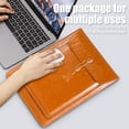 thumbnail image 4 of Sleeve Case Bag for ( MacBook Mac Book for ipad ) Air M1 M2 Pro 13 3 13.6 14 2 12 9 Inch Cover Double Layer Microfiber Leather Pouch (Grey,M2 Air 13.6 A2681), 4 of 7