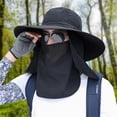 thumbnail image 3 of Unisex 360 UV Protection Flap Hat for Men Women Wide Brim Sun Hat with Removable Neck Flap Face Cover Breathable Mesh Safari Cap for Outdoor Fishing Mountaineering Everyday Casual Apparel, 3 of 3