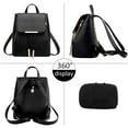 thumbnail image 4 of Womens Bag Backpack Purse Pu Leather Zipper Bags Fashion Casual Rucksack Satchel And Handbag, 4 of 6