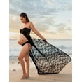 thumbnail image 2 of JustVH Lace Maternity Dress for Photoshoot Strapless Open Front Maxi Maternity Dress for Photography, 2 of 5
