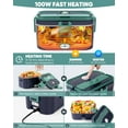 thumbnail image 4 of Eocolz Electric Lunch Box Food Heater Warmer 100W, 1.8L Portable Heated Lunch Box for Car Truck Work with Stainless Steel Container Fork & Spoon 12/24/110V Lonchera Eléctrica Portátil para Trabajo, 4 of 7