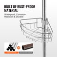 thumbnail image 6 of VEVOR Shower Corner Caddy Tension Pole, 39" to 125" High, Multi-Functional Shower Tension Pole with Strong Load-Bearing Tray, Rust-Proof Easy-to-Install Tension Pole, 6 of 9