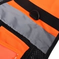 thumbnail image 4 of M Buder Chaleco de Seguridad Reflectante de Malla Transpirable con Bolsillos Alta Visibilidad para Saneamiento Ciclismo Sitios de Construcción Rojo Fluorescente Talla M Unisex, 4 of 9