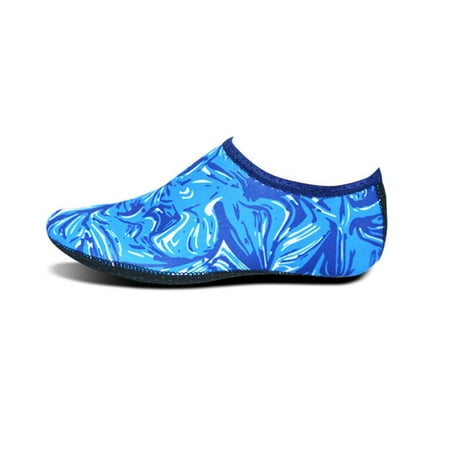 

Soft Kids Walking Yoga Men Women Non-slip Water Diving Socks Beach Shoes Swimming Pool Aqua Shoes M (35-36) BLUE 1