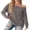 08-Gray, variant on JWD Womens Off Shoulder Tops Long Sleeve Casual Loose Fit Pullover Shirts Relaxed Fit Blouse Wine Red L
