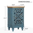 thumbnail image 2 of Sophia & William Hollow-Carved Accent Cabinet End Table for Living Room,Bedroom-Blue, 2 of 5