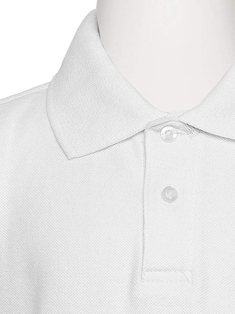 AKA Boys Wrinkle-Free Polo Shirt Pique Chambray Collar Comfortable Quality