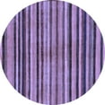 thumbnail image 1 of Ahgly Company Indoor Round Oriental Blue Modern Area Rugs, 6' Round, 1 of 4