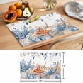 thumbnail image 6 of Blue Coastal Placemats Set of 4 Summer Beach Starfish Weeping Eucalyptus Place Mats Indoor Wipeable Table Mats Washable Cloth Dining Table Placemats for Kitchen Holiday Party Home Decor 13x19 Inch, 6 of 9
