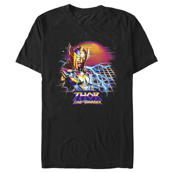 Men's Marvel: Thor: Love and Thunder Retro Thor  Graphic Tee Black Medium