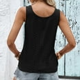 thumbnail image 6 of Wycnly Tank Top for Women Sleeveless Tops for Women Loose Hollowed Button up Twissted Knotted Blouses Casual Solid Sleeveless Tops Ladies Sleeveless Shirt, 6 of 6