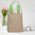 thumbnail image 4 of Bolsa para cesta de Pascua - Diseño de orejas de conejo - Bolsas de regalo para fiestas infantiles, cestas de la compra, color marrón, 4 of 5