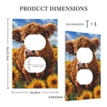 thumbnail image 3 of Zufioo Cloud Sky Sunflower Cow Print Switch Wall Plate, Dustproof and Heat-resistant Decorative Wall Switch Cover, Suitable for Residential and Commercial Areas-Mid-size, 3 of 5