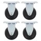 thumbnail image 3 of Ruedas Giratorias, Ruedas De Goma De Acero Inoxidable De 2 Pulgadas Con Rodamientos Para Sillas Para Muebles Para Mesa De Café, 3 of 8