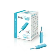 ONE-CARE Plus Safety Lancets, Contact-Activated, 25G x 1.8mm, 100/bx, Sterile, Single-Use, Easy Fingerstick for Comfortable Blood Sampling