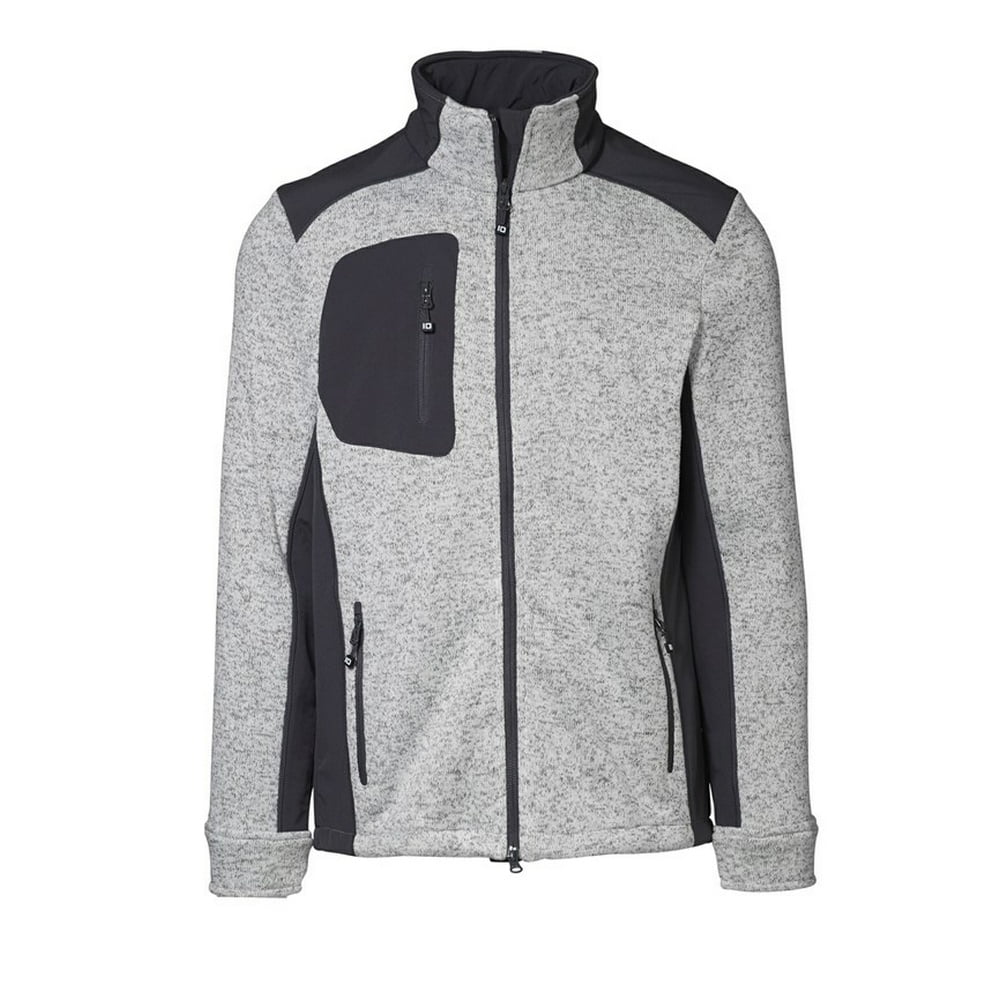 Download ID Mens Knit Fleece Full Zip Regular Fitting Long Sleeve ...