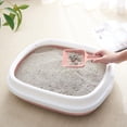 thumbnail image 2 of lionlar Anti ing Cat Litter Box with Surrounded Top Cover Tray Sand Box Detachable Pink Medium, 2 of 9