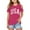 Hot Pink, variant on Girls T Shirts Cold Shoulder Letter Print Short Sleeve Shirt for Girls Oversized Summer Outfits for Girls Girls Clothing 11-12 Years Girl Fashion
