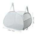 thumbnail image 3 of Unique Bargains 1 Pc 90L Folding Laundry Basket Portable Hamper Basket for Bathroom 19.69"x19.69"x14.96" White, 3 of 6