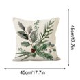 thumbnail image 2 of XWSHYW Almohadas y Fundas Funda para Almohada Navideña de Invierno, Funda de Cojín con Estampado de Piña de Lino, Decoración para Sofá Del Hogar, Funda de Almohada, 2 of 2
