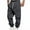 Dark Gray, variant on Men Cargo Work Sweatpant,Wide Led Pants,Men's Pants Solid Color Work Cargo Elastic Waist Drawstring Jogger Ankle Cuff Long Pants
