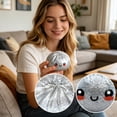 thumbnail image 3 of Glitter Dumpling Squishy Steamed Bun Stress Relief Toy, Soft Squeeze Fidget Toys with Smiling Face Design 3.94 Inches Hand Exercise, 3 of 5