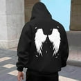 thumbnail image 2 of CONROSES Mens Hoodies Wings Graphic Y2K Hoodie for Men Long Sleeve Warm Pullover Hooded Sweatshirt Soft Fall Winter Sweatshirts With Pocket, 2 of 6