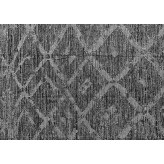 Ahgly Company Indoor Rectangle Abstract Gray Modern Area Rugs, 2' x 4'