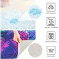 thumbnail image 4 of Dreamtimes Luxury Bathroom Rug Mat 17.3"x13.4", Extra Soft and Absorbent Microfiber Bath Rugs, Non-Slip Bath Carpet, Machine Wash Dry, Bath Mats for Bathroom Floor, Tub and Shower-Purple Green Leaves, 4 of 4
