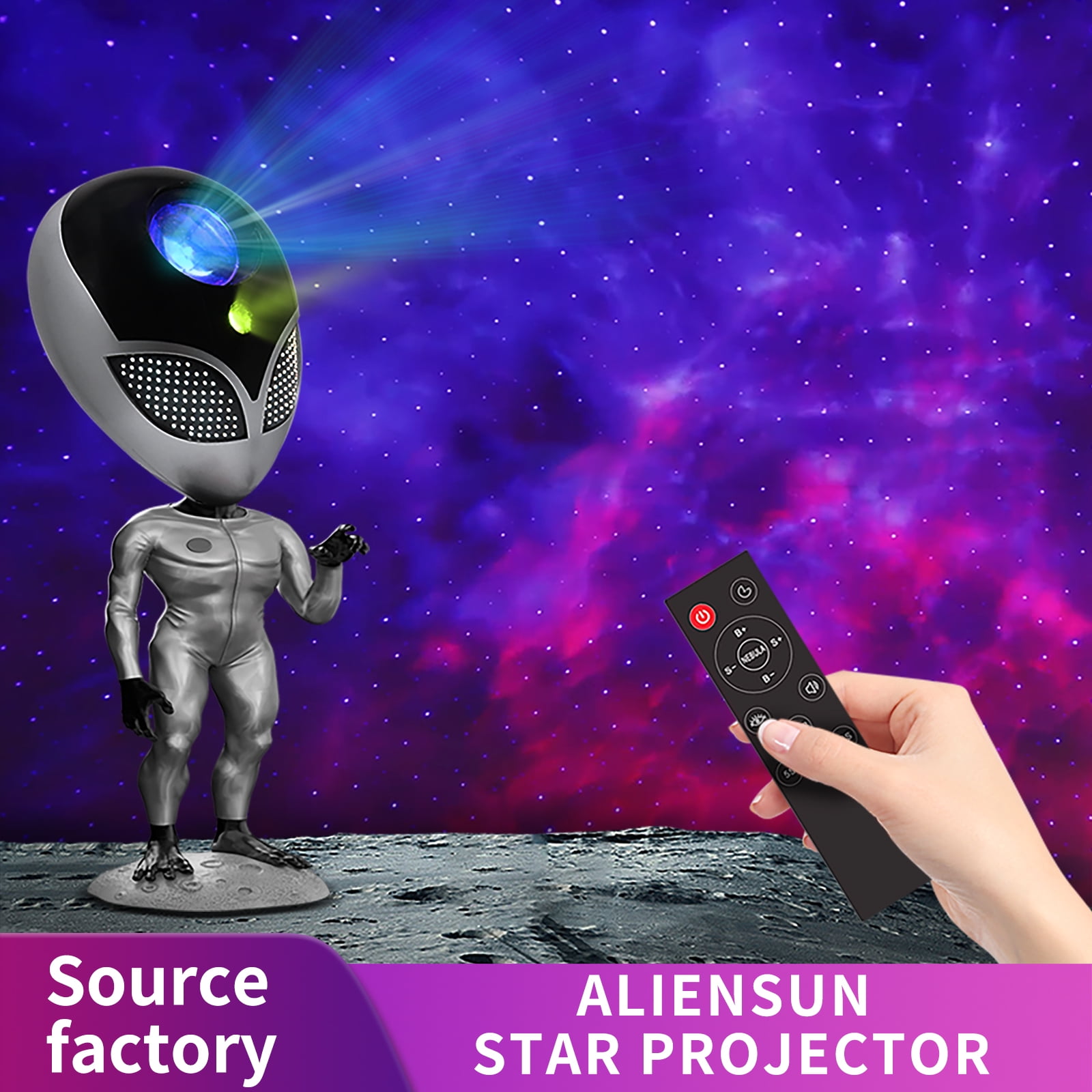 Astronaut Aliens Star Projector, Talking Nebula Projector Light with Timer and Remote Control