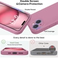thumbnail image 3 of Compatible with iPhone 15 Case, Upgrade Defender Liquid Silicone, [Enhanced Camera Protection][Soft Anti-Scratch Microfiber Lining] Shockproof Phone Case for iPhone 15 6.1 inch - Lavender Purple, 3 of 14