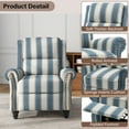 thumbnail image 6 of Push Back Recliner Armchair Wingback Recliner Chair for Living Room,Stripe Navy, 6 of 6