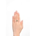 thumbnail image 3 of RYLOS Rings for Women 14K White Gold Ring Classic Style Birthstone Ring 6X4MM Gemstone & Diamonds August Peridot Jewelry for Women Size 6, 3 of 8